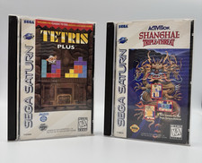 LOT of 2 Sega Saturn 1996 Tetris Plus & Shanghai Triple Threat Games Not Tested