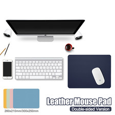 Nappa Leather Mouse Pad for Waterproof Office Laptop Desk Mat Washable