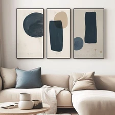 Hand-painted Oil Painting 3 Panel Creativity Wall Art Illustration unframed #035