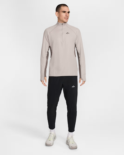 Nike Trail Men's Dri-FIT 1/2-Zip Mid-Layer Wool Blend Running Top Taupe Size XL - Picture 20 of 20