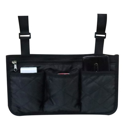 Wheelchair Side Organizer Armrest Side Storage Bag with Reflective Strip