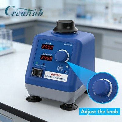 Scientific Vortex Mixer Lab Vortex Mixer LED Digital 0-3000rpm Adjustable Speed