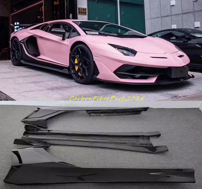 For Lamborghini Aventador LP700 2012-2022 SVJ Style Real Carbon Fiber Sideskirts