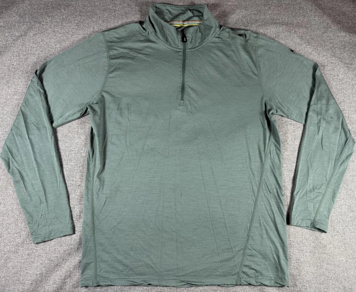Men's Smartwool Merino 150 1/4-Zip Base Layer Long Sleeve Large olive green
Opens in a new window or