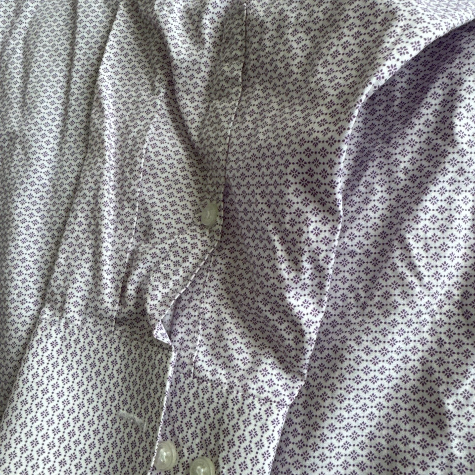 Calvin Klein Regular Fit Button Down Shirt Mens 17 34/35 Abstract Print - Image 2 of 4