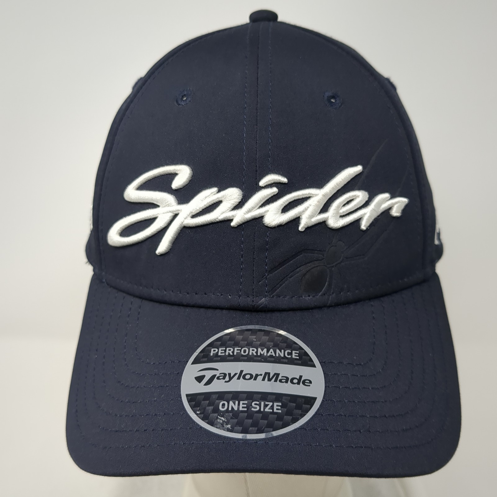 Spider Strapback Hat Blue One Size Adjustable Emb… - image 2