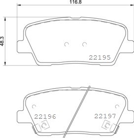 Hinterachse Brembo P 30 105 Bremsbelagsatz, Scheibenbremse FüR Hyundai,Kia-image