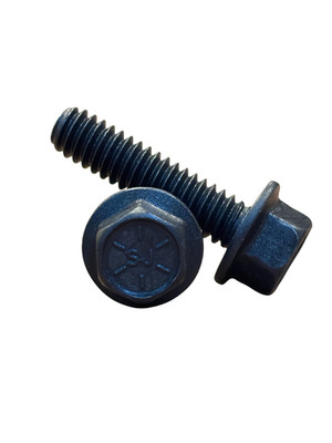 (100 Pcs) 1/4 -20x1  Grade 8 Hex Flange Bolt Full Thread Zinc Phos & Oil