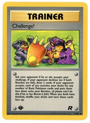 Challenge! 74/82 1. Edition Team Rocket Pokemon Karte