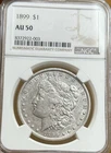 1899 Morgan Silver Dollar NGC AU50 $1