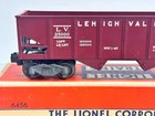 LIONEL POSTWAR VERY NICE 6456 RED LEHIGH VALLEY SHORT HOPPER CAR W/ OB LF — photo 9