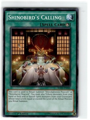 Yu-Gi-Oh! Shinobird's Calling 1st Edition RATE-EN060 Moderately Played Common