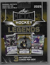 2025 LEAF METAL LEGENDS HOCKEY SEALED HOBBY BOX  3 AUTOS