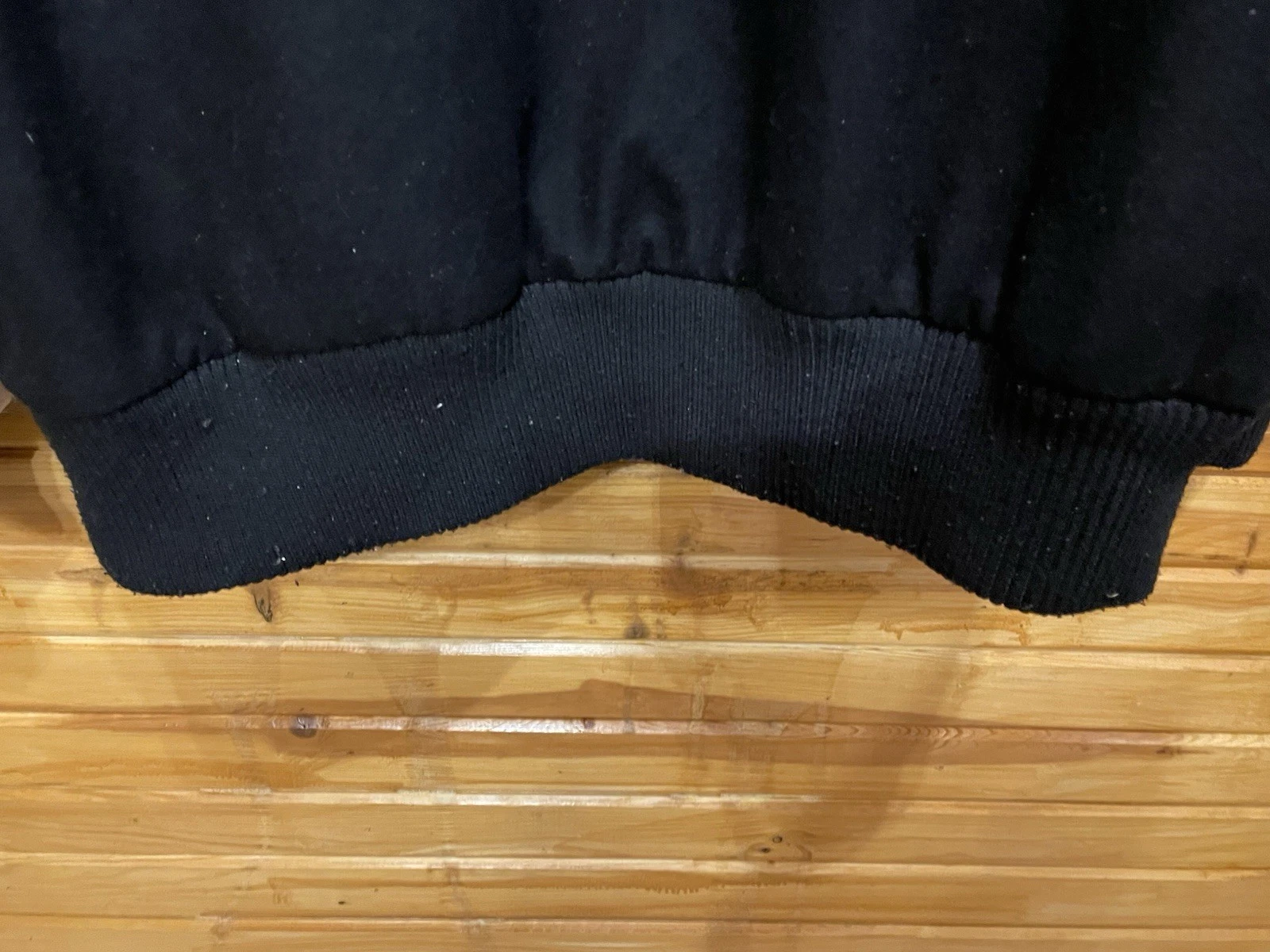 Kanji Jeans Men's Jacket Size 3XL Black Embroidered Wool Leather/Vintage Y2K REA image 20