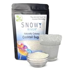 Snowy River Pearl Cocktail Sugar – Kosher, Naturally Colored, Large Crystal 4oz