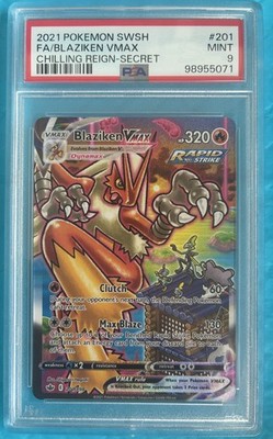 🧨 Blaziken Vmax 201/198 Alt Art PSA 9 - 2021 Pokemon SWSH