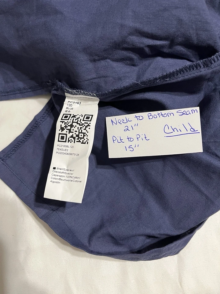 Camisa Renacimiento Medieval Juvenil Azul Talla 120 (k-1422) Foto 3 de 3