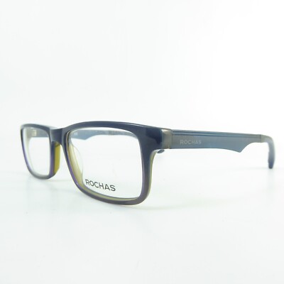 Rochas 8008E NEU Ex Display Herren Blau Kunststoff TJ1929 Brille Brillengestell Eyewear