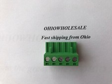 Pack of 100 pcs 5 pole / 5 pin 5.08mm Green Phoenix Contact Connector