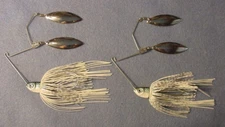 2 ~ Pro Assassinator Clacker 1/4 oz Spinnerbait DT-DWN Sexy White Shad