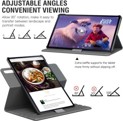 Shockproof Samsung Galaxy Tab S8,S9 Plus Swivel 360 Rotating Stand Case Cover