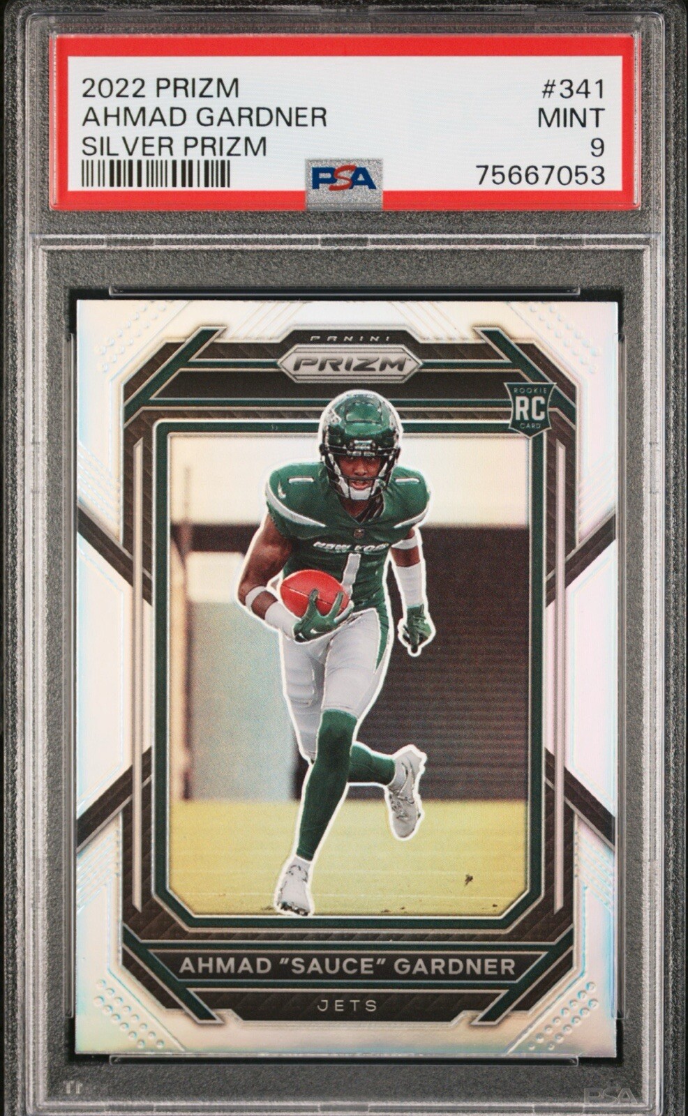 2022 Panini Prizm - Rookies Silver Prizm #341 Ahmad Gardner (RC) PSA 9