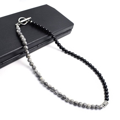 Männer Halskette Mit Wunschstein - Retro Meteoriten Anhänger Unisex Hip Hop Schmuck