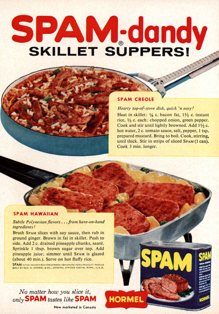 1960 Spam: Dandy Skillet Suppers Vintage Print Ad | eBay