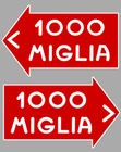 1000 MILLE MILES RACING 2 X STICKERS STICKER 10cm (MA030)