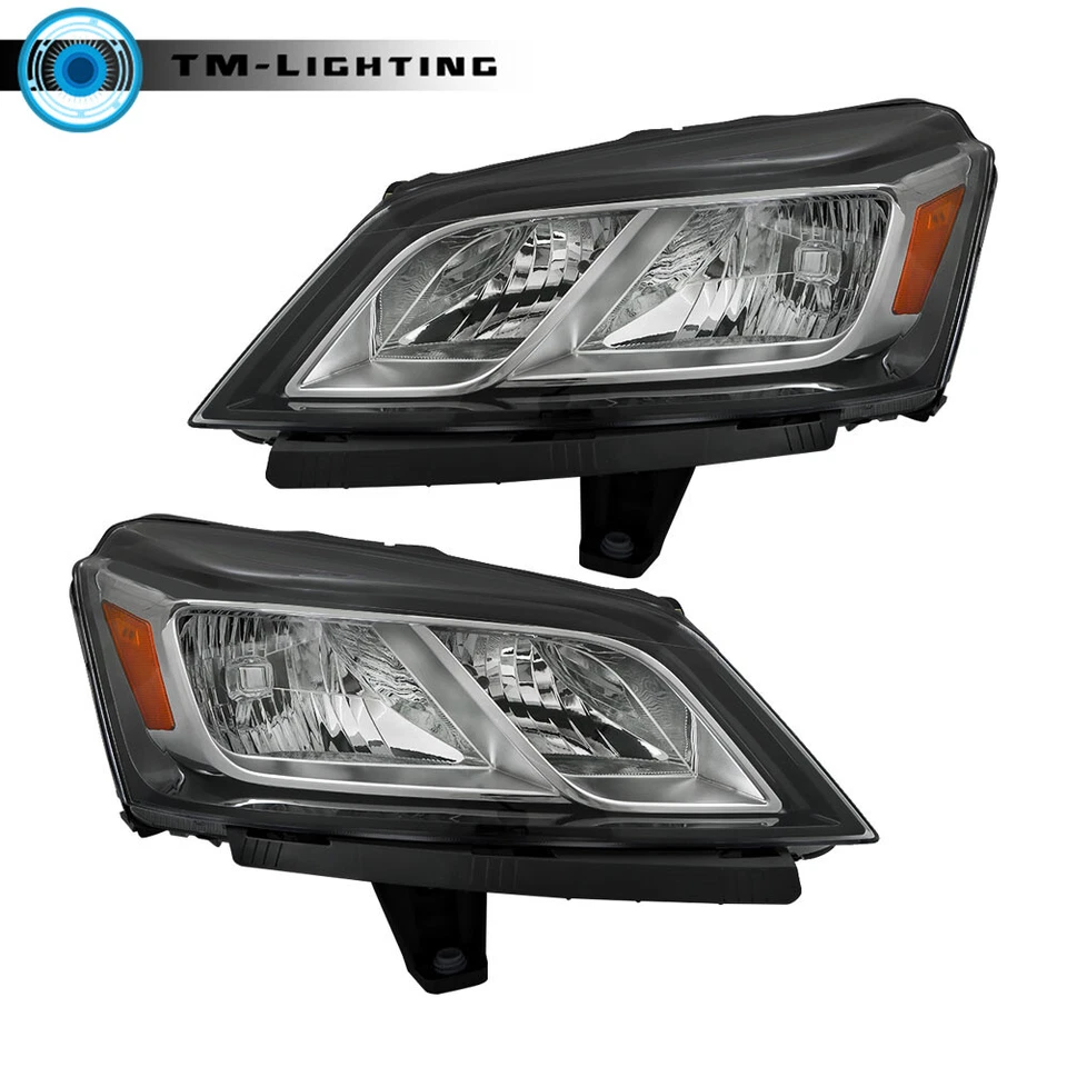 For Chevy Traverse 2013 14 15 16 17 Left&Right Side Headlights Halogen Chrome - Image 2 of 4