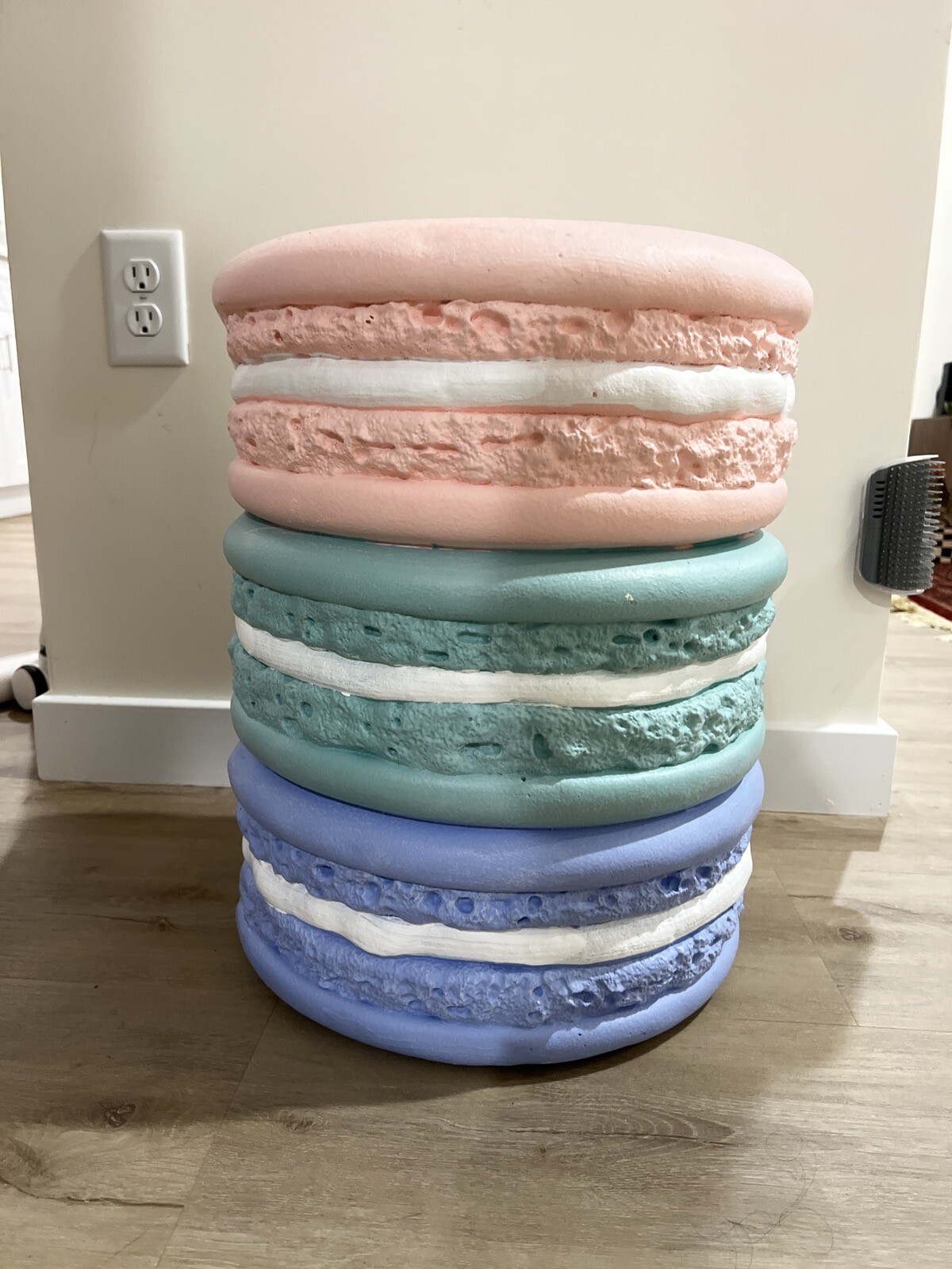 HomeGoods Macaroon Food Stool/Tik Tok Viral! NEW PASTEL PINK GREEN And