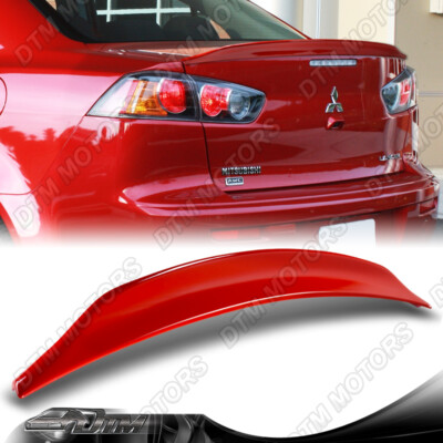 For 08-17 Mitsubishi Lancer EVO 10 Painted Red Rear Trunk Duck Lid Spoiler Wing