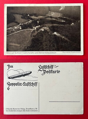AK FRIEDRICHSRUH um 1935 Zeppelin Luftschiff Postkarte Schloss  ( 143928