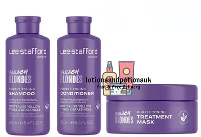 Lee Stafford BLEACH BLONDES Purple Reign Shampoo, Conditioner und Behandlungsmaske
