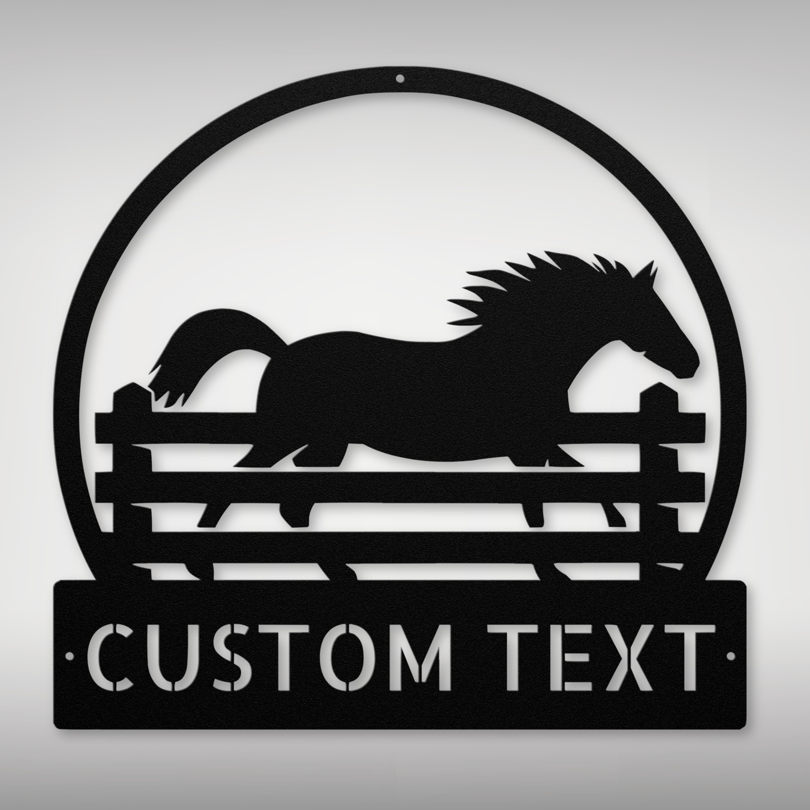 Custom Horse Metal Sign Durable Wall Decor for Equestrian Lovers