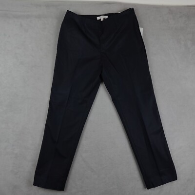Ellen Tracy Pants Womens Black Straight Linda Slim Ankle High