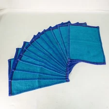 13 Dansk Designs Ritva Puotila Cotton Woven Placemats Aqua Teal 17 x 12 Vintage