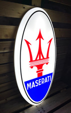 Insegna Illuminata Maserati Garage Light Box Showroom Concessionaria Mancave MC20 