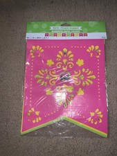 Fun Taco Fiesta Mexican Party Supplies 1 PICADO BANNER SIGN - 9 FEET LONG