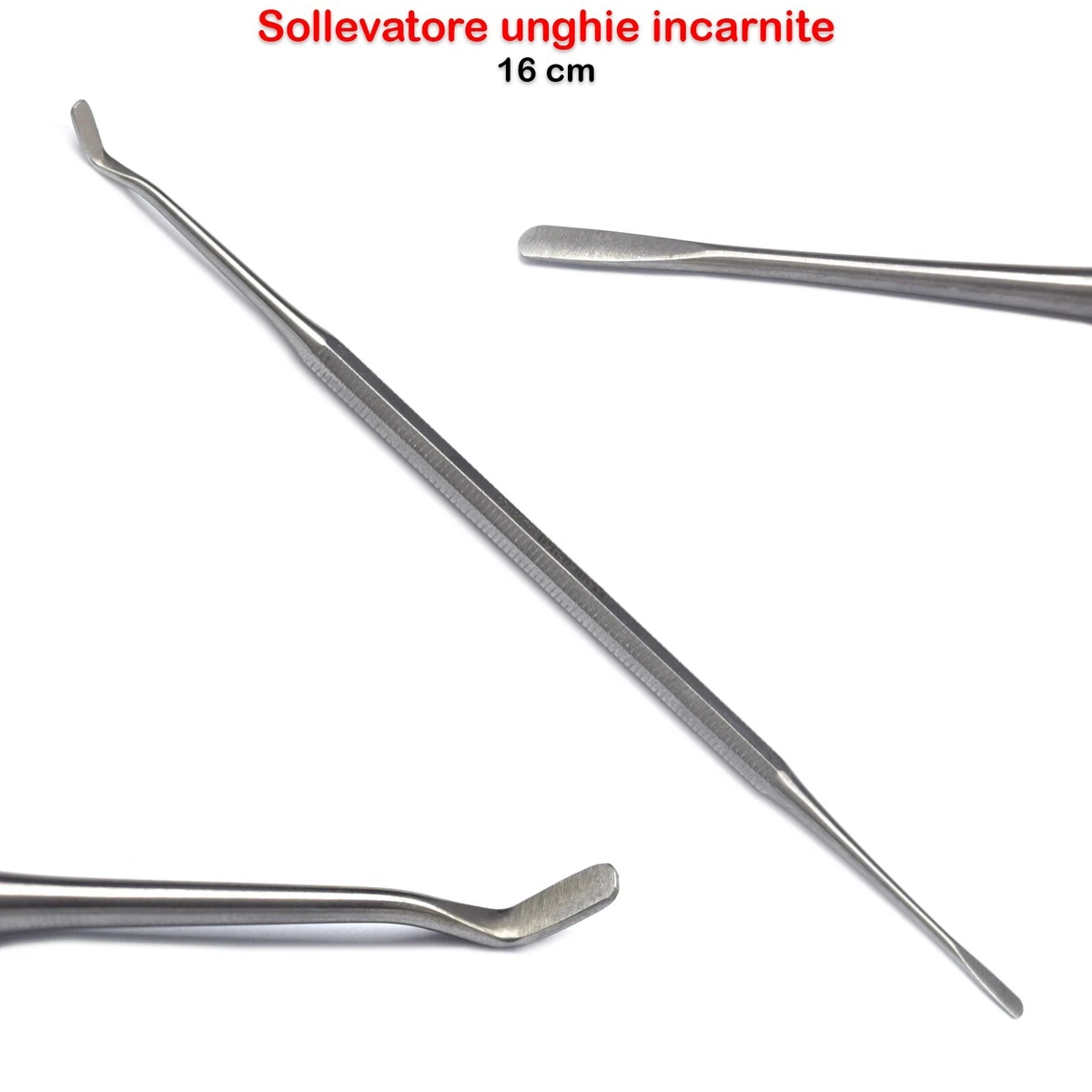 Kit Da 2 Pezzi Per Unghie Incarnite - Lima E Sollevatore In Acciaio Inox - Foto 7