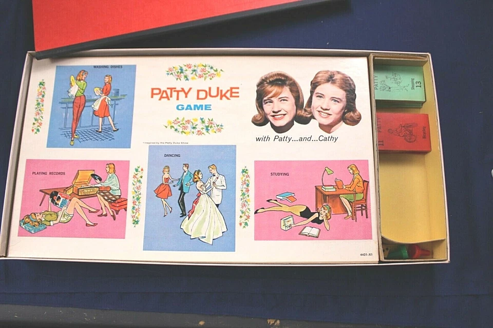 PATTY DUKE BOARD GAME 1963 Milton Bradley with Patty and Cathy from TV show - Image 2 of 4