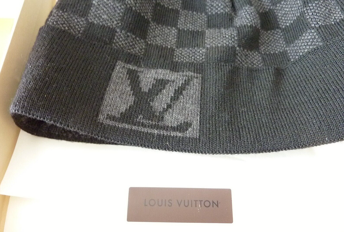 Louis Vuitton Damier NOIR Beanie Cap Hat Petit Bonnet Petit Louis Vuitton Damier NOIR Beanie Cap Hat Petit Bonnet Petit