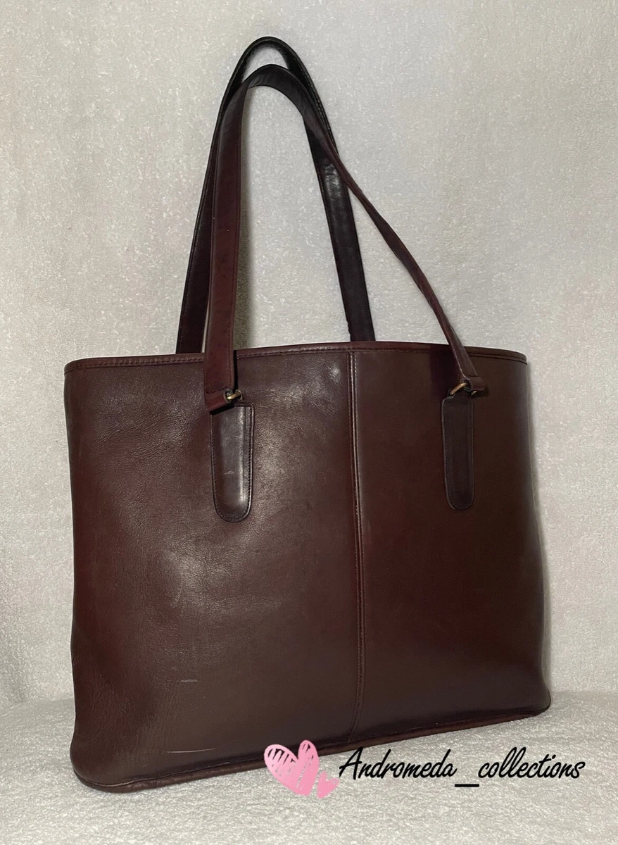 Vintage COACH Large Tote, 9780, Dark Brown/Mocha, Made in New York City