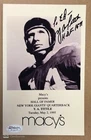 YA TITTLE SIGNED 5"X8" NEW YORK GIANTS MACY'S PHOTO AUTO JSA