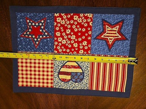 Patriotic Table Runner 72"x13" God Bless America 4th July Independence memorial - Picture 17 of 19