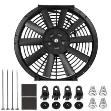 Universal 12 Slim Fan Push Pull Electric Radiator Cooling Fan 12v 80w Black