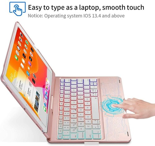 Backlit Touchpad Rotate Keyboard Case For iPad 7/8/9th 10th Gen Air 3 4 5th Pro - Picture 18 of 76
