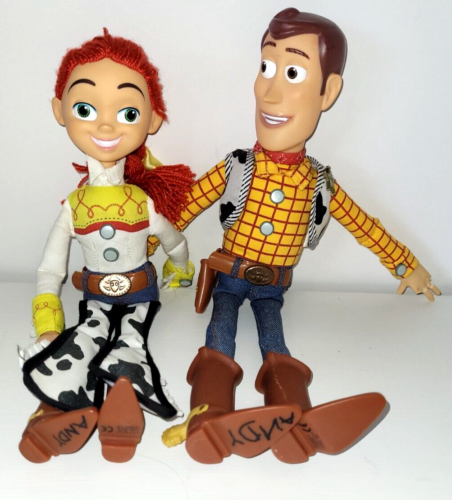 Disney Store Toy Story Pull String Woody Jessie Talking Figure Doll Set 16" - 第 1/12 張圖片