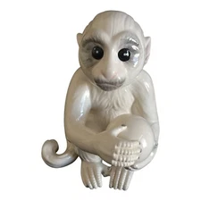 PORCELAIN CERAMIC WHITE CAPUCHIN MONKEY — As seen at Elvis Presley's Graceland!