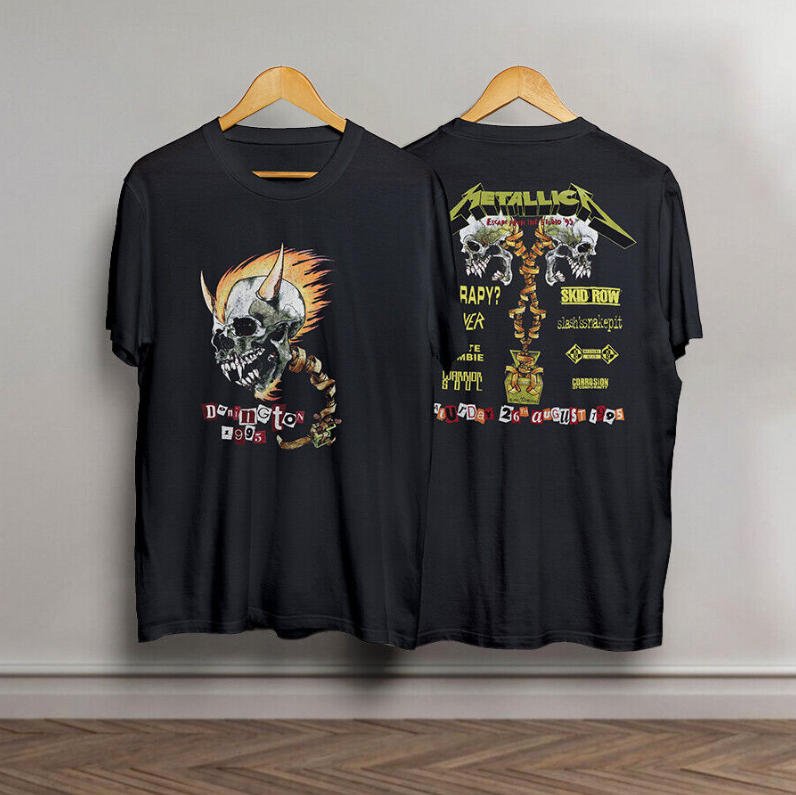 Vintage 1995 Metallica Donnington Park Concert T-Shirt